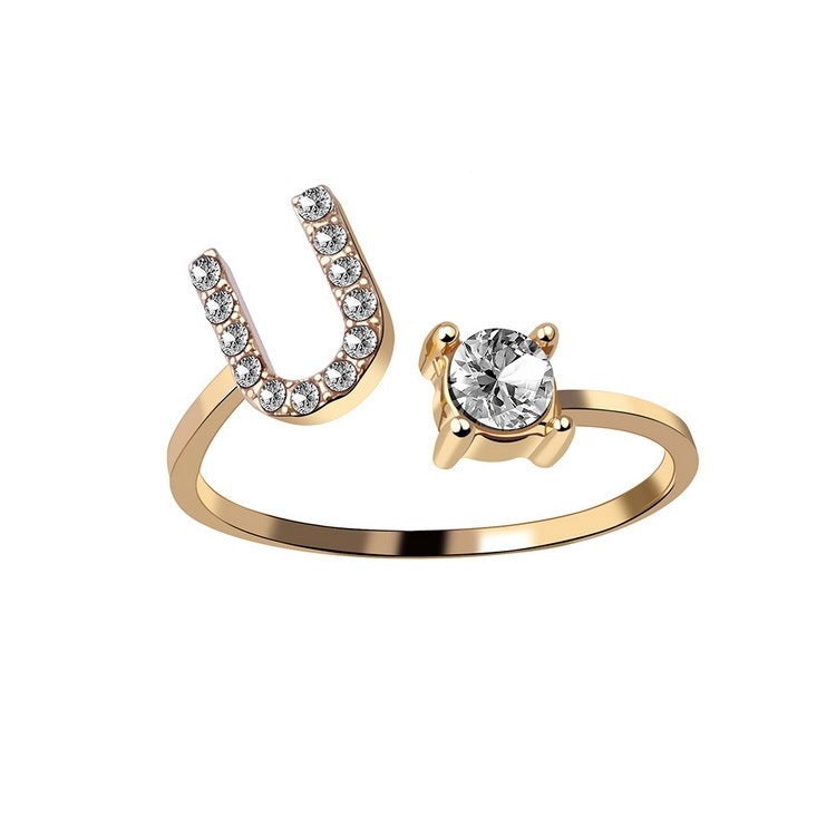 Adjustable Initial Ring – Elegant Women's Jewellery