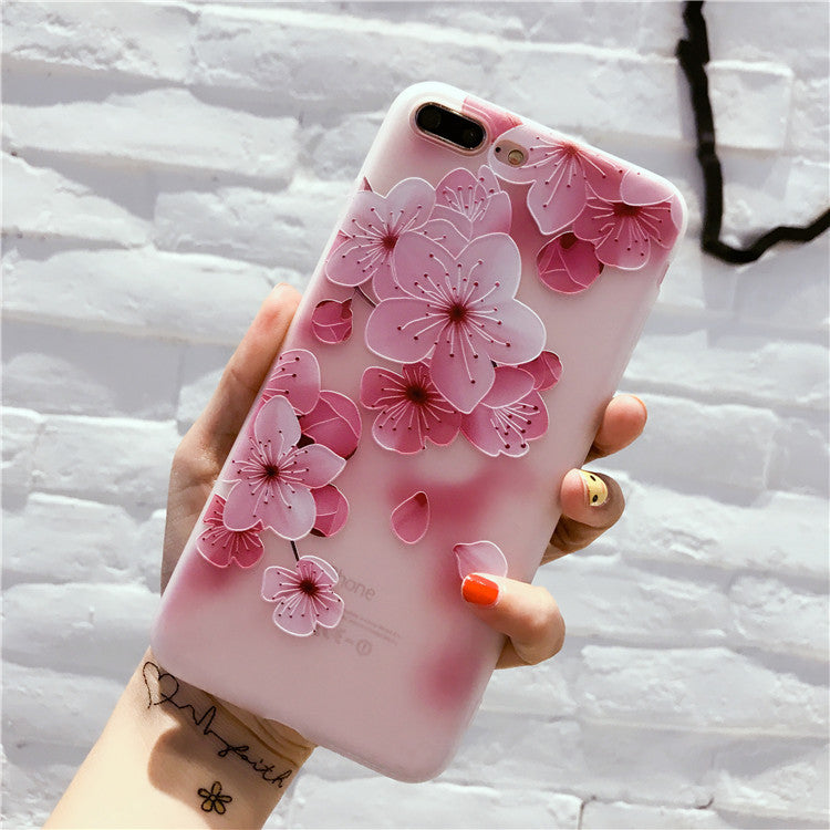 Painted embossed phone case