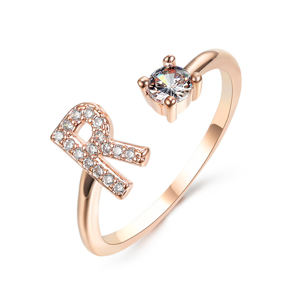 Adjustable Initial Ring – Elegant Women's Jewellery
