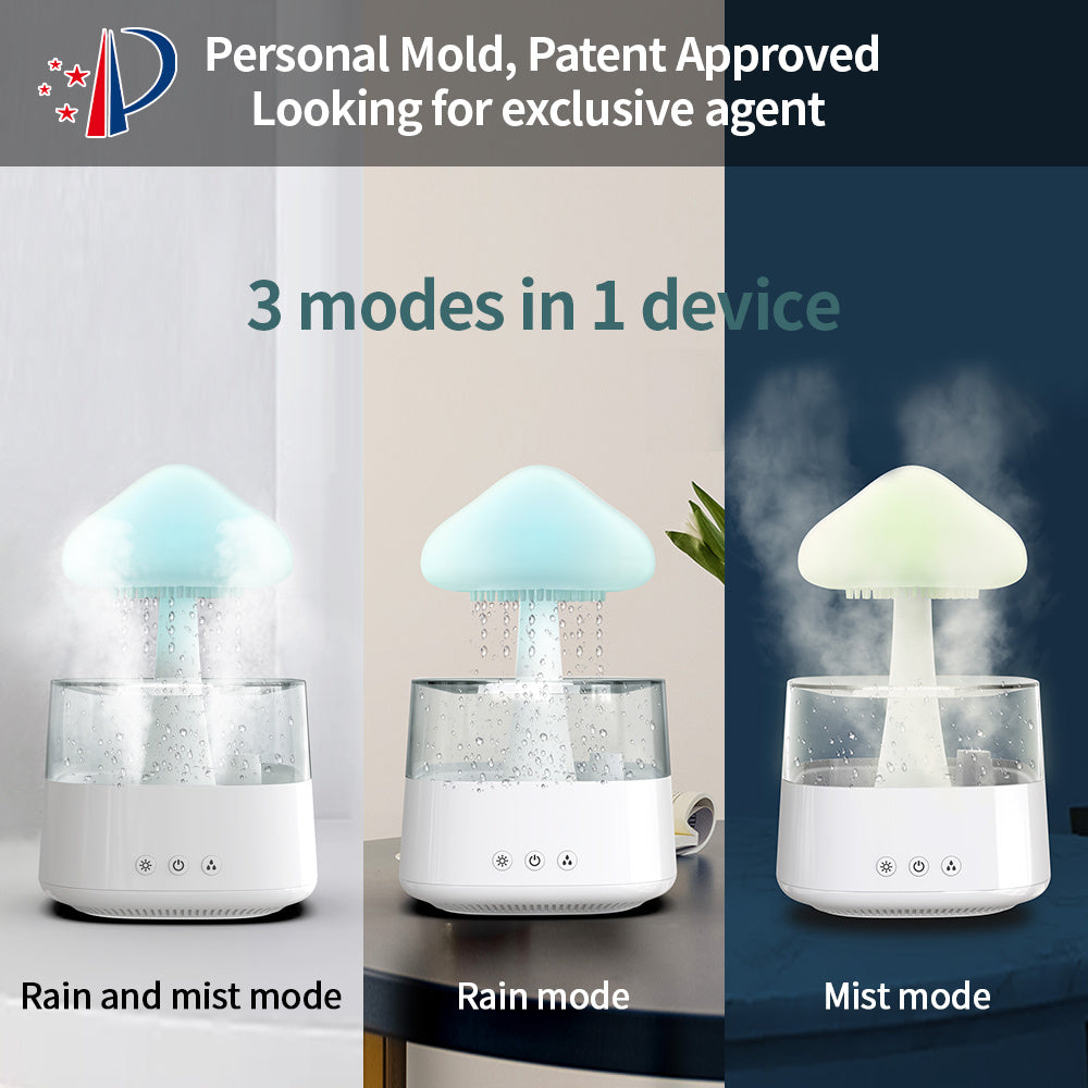 Water Drip Mushroom Rain Cloud Diffuser