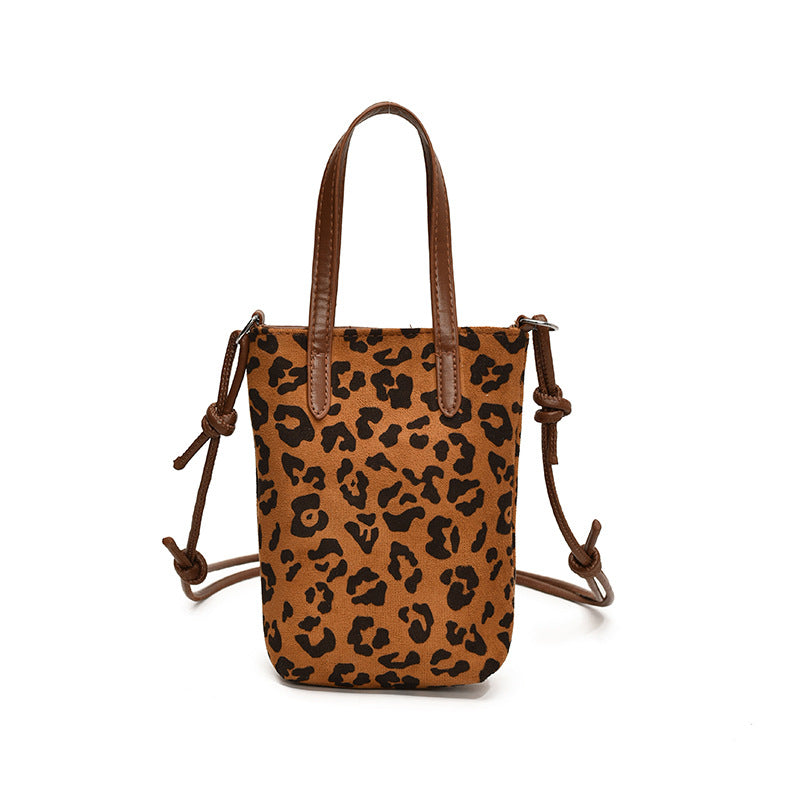 Retro Leopard Suede Cross body Bag