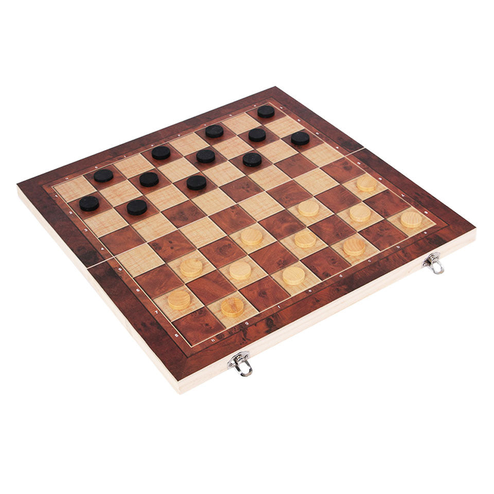 3-in-1 Travel Chess & Backgammon Set