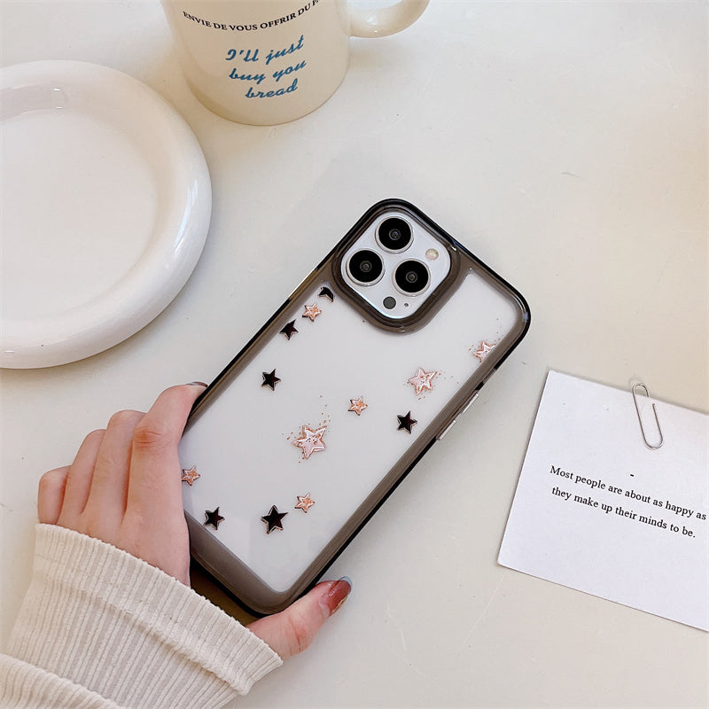 Simple Doodle Lucky Star Phone Case Acrylic Hard