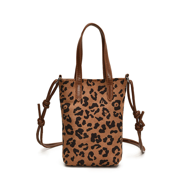 Retro Leopard Suede Cross body Bag