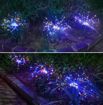 New Ground Plug Solar LED Fireworks Light