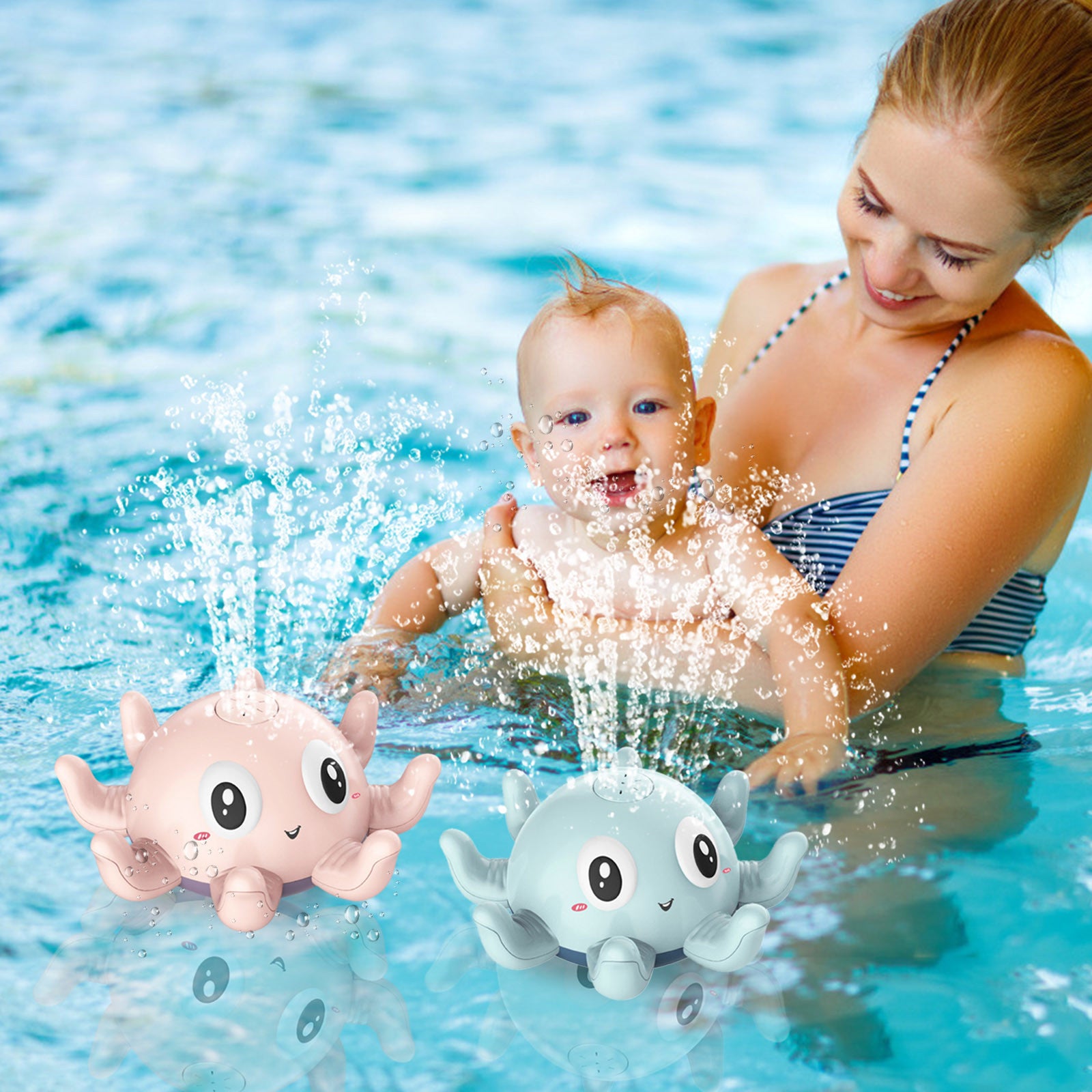 Automatic Spraying Bath Toy – Flashing Baby Shower & Pool Fun
