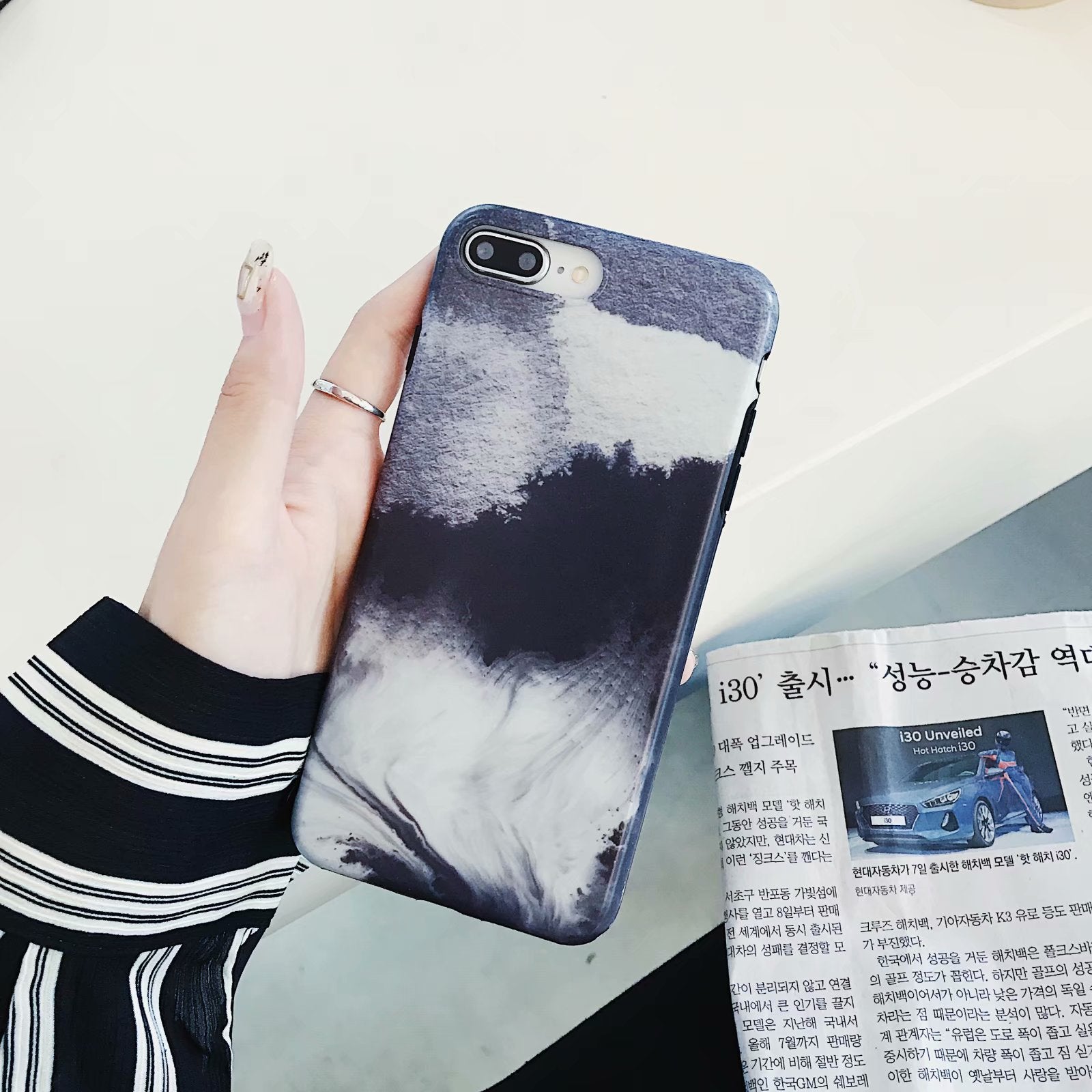 Nordic Watercolor Matte iPhone Case