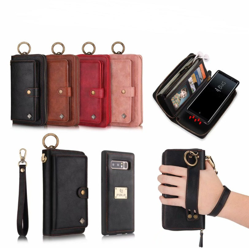 Multi-Function Zipper Wallet Phone Case with Car Mount Feature