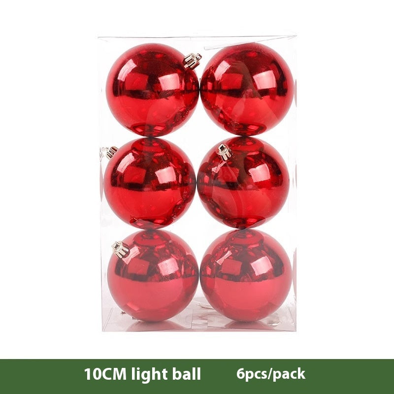 Christmas Decoration Red Ball Electroplating Plastic Christmas Tree