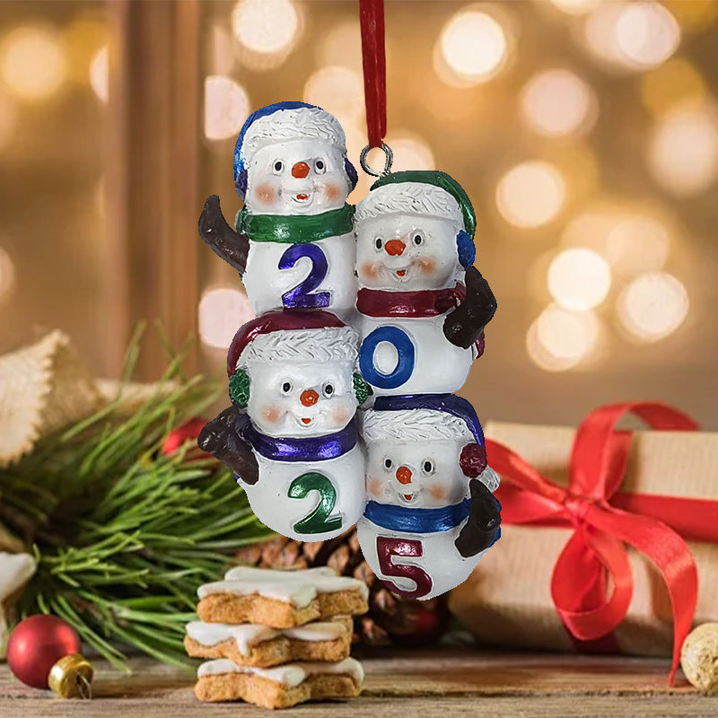 Christmas Tree Snowman Resin Pendants