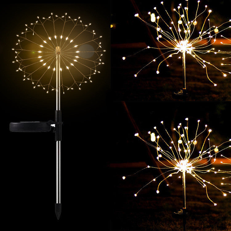 New Ground Plug Solar LED Fireworks Light