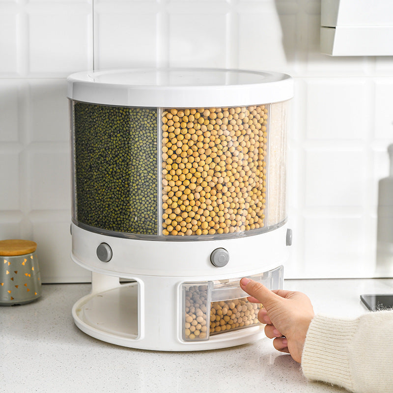 Rotatable Food Storage Box – Multi-Functional Grains Organizer