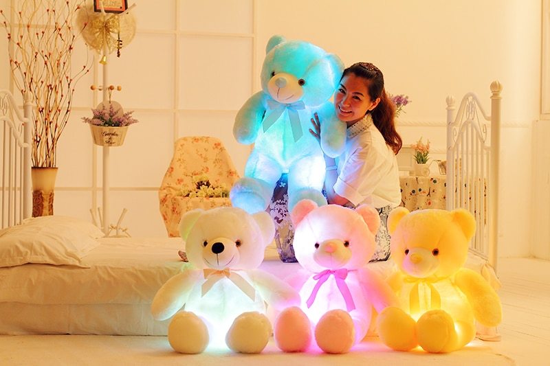 LED Light-Up Teddy Bear – Plush Glowing Stuffed Toy for Kids & Gifts