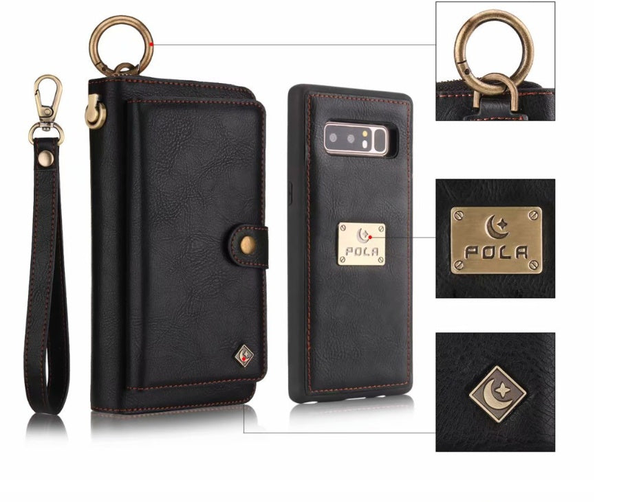Multi-Function Zipper Wallet Phone Case with Car Mount Feature