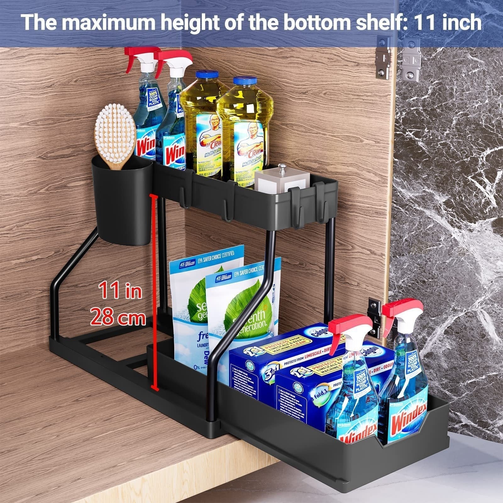 Pull-Out Table Storage Rack - Easy to Clean and Disassemble