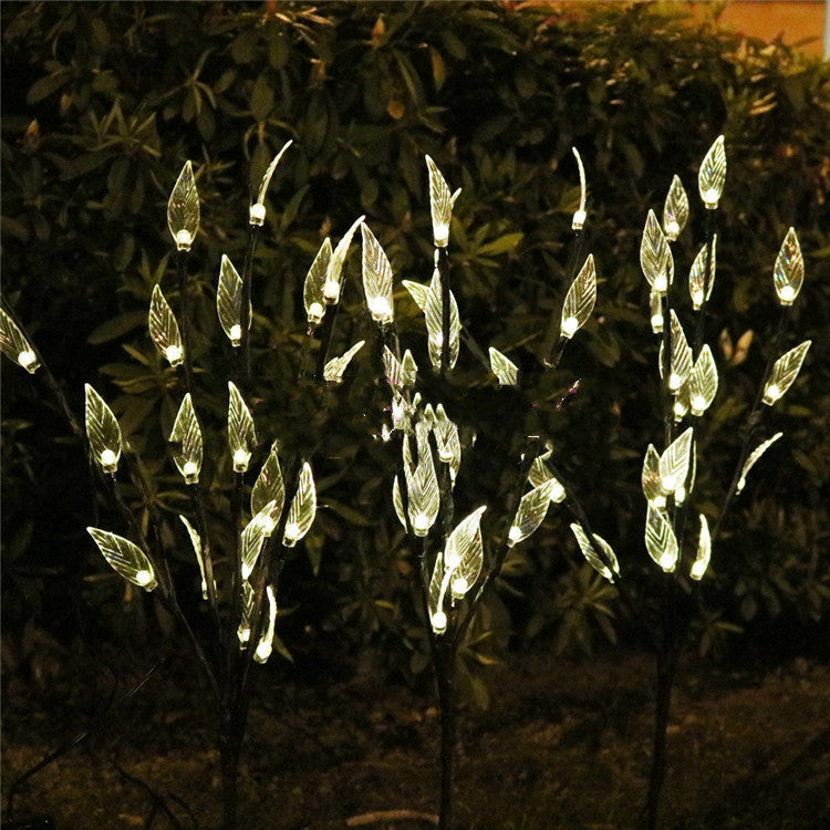 Solar Leaf Branch Garden Lamp - Holiday Tree Light