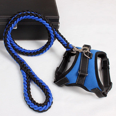 Reflective Nylon Dog Harness & Collar β Padded K9 Vest for Medium & Large Dogs