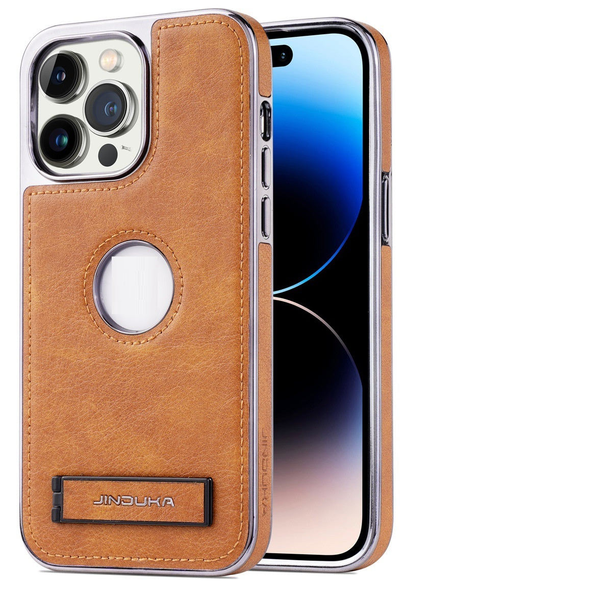Premium Leather Bracket Phone Case – Drop-Resistant & All-Inclusive