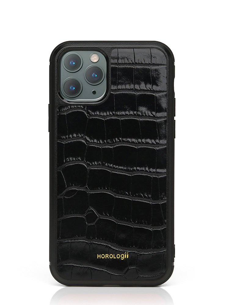 Alligator Grain Leather Case for iPhone - Compatible with Apple