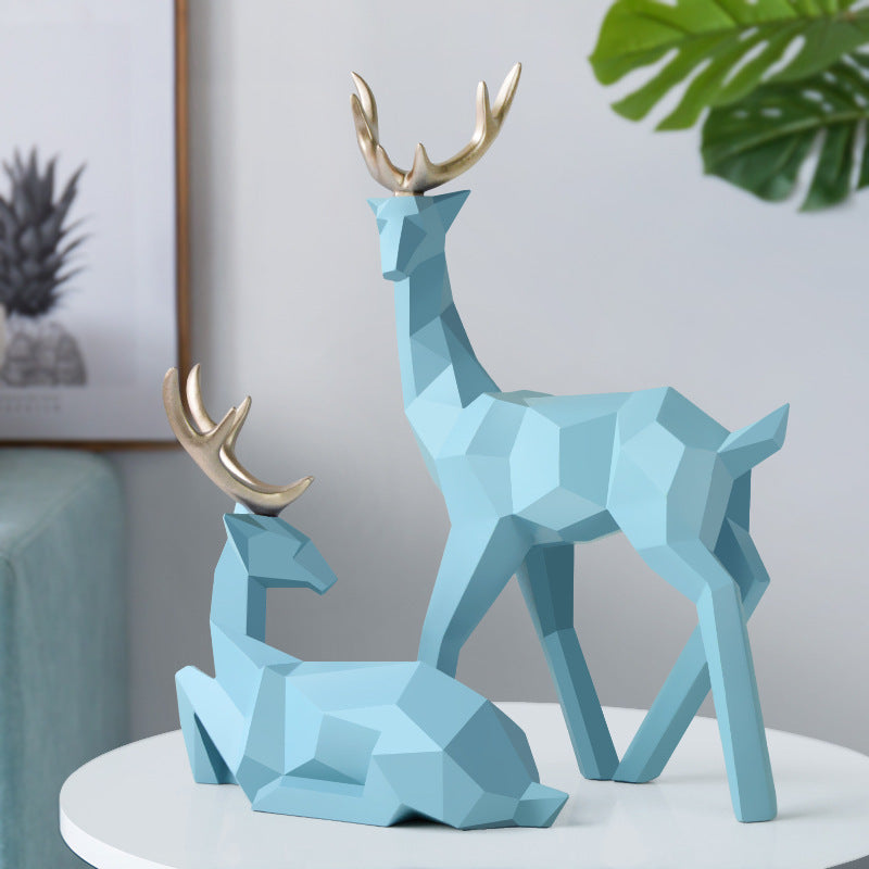 Modern Resin Deer Sculpture - Home Decor Ornament