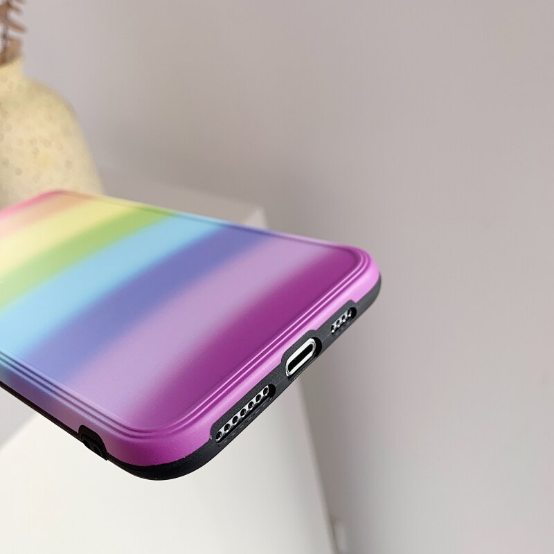 Rainbow line phone case