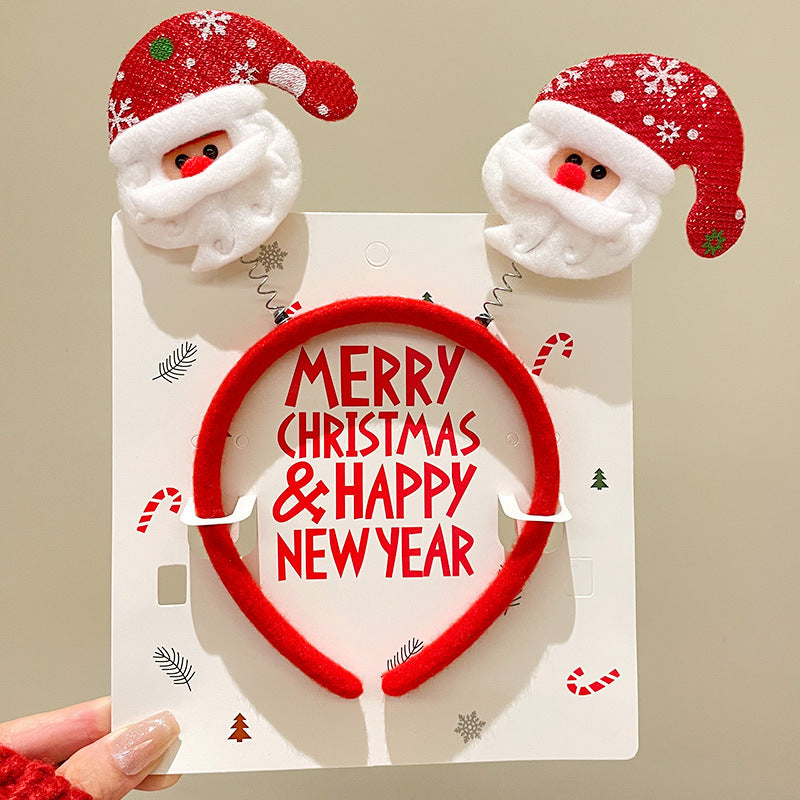 Christmas Hairband Decoration Tree Headband Bow Hair Clip