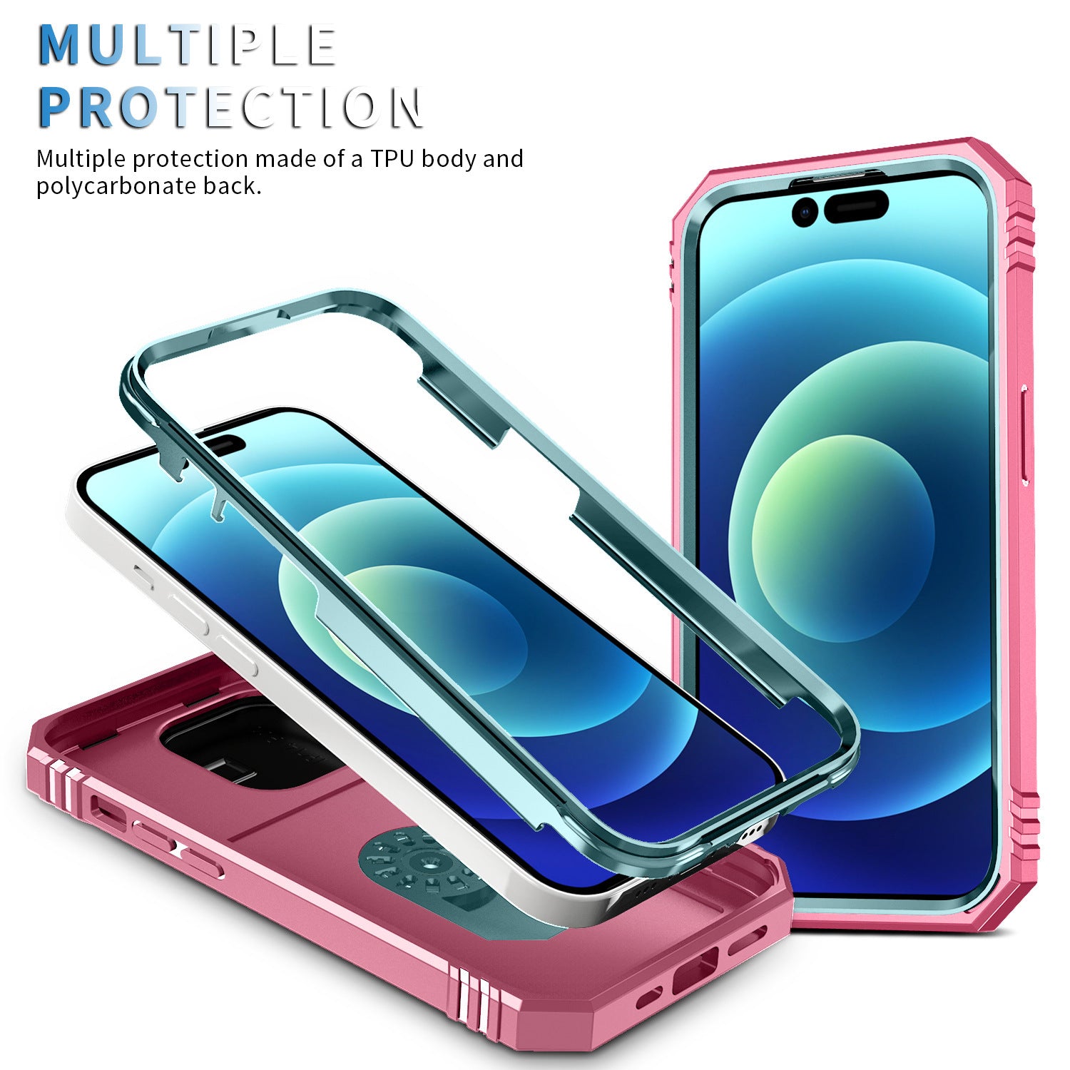Fashion Simple Push Window Three In One Phone Case