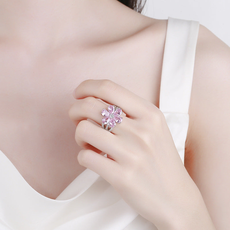 Fashion Exquisite Sweet Flowers Ring