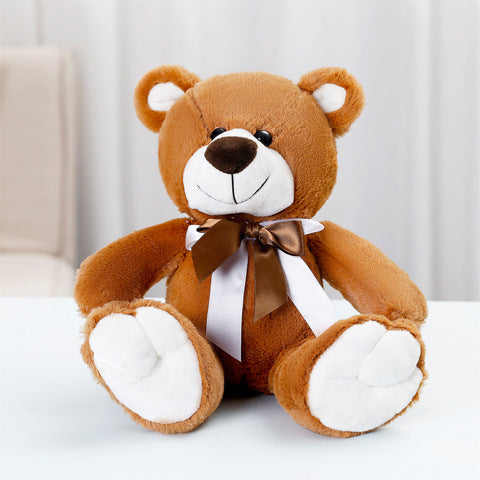 Cute Cartoon Hug Bear With Bow Tie Bear Plush Doll