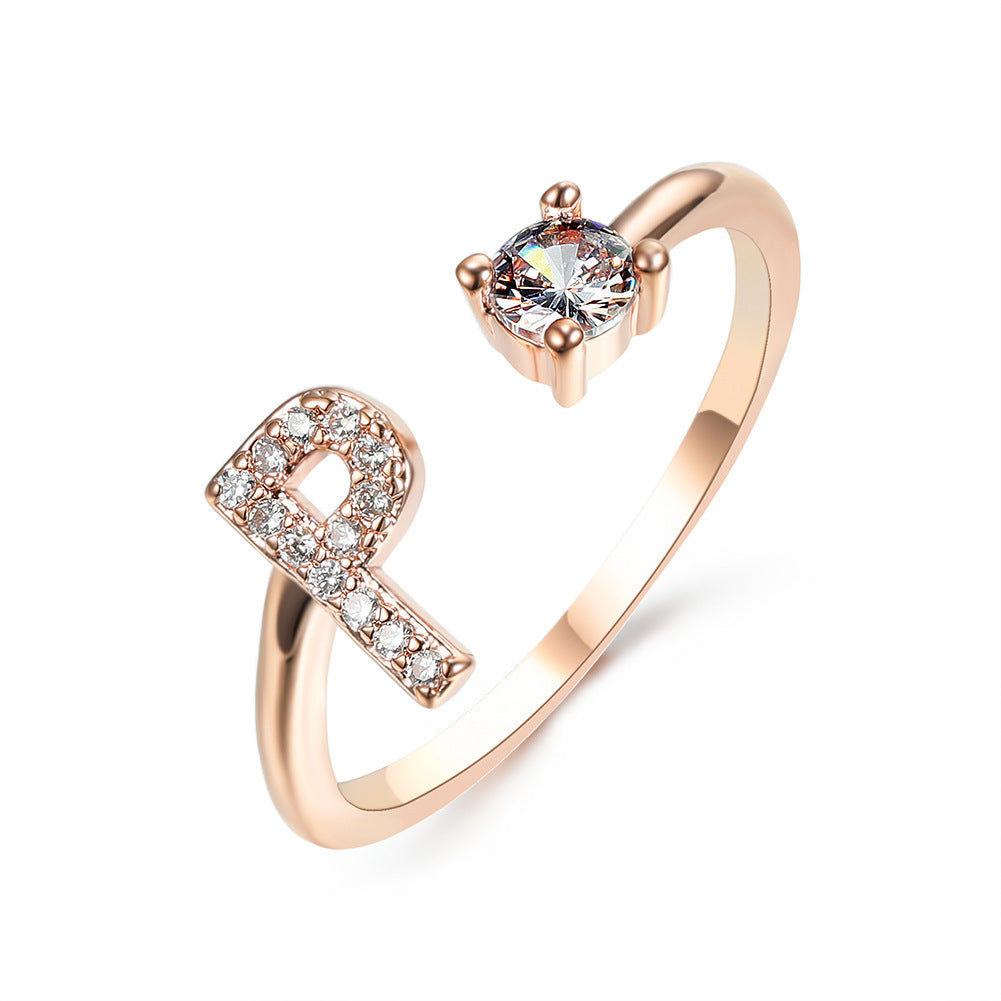 Adjustable Initial Ring – Elegant Women's Jewellery