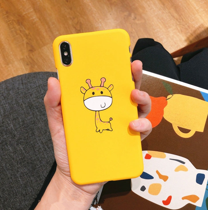 Cartoon Giraffe TPU Silicone Phone Case for iPhone