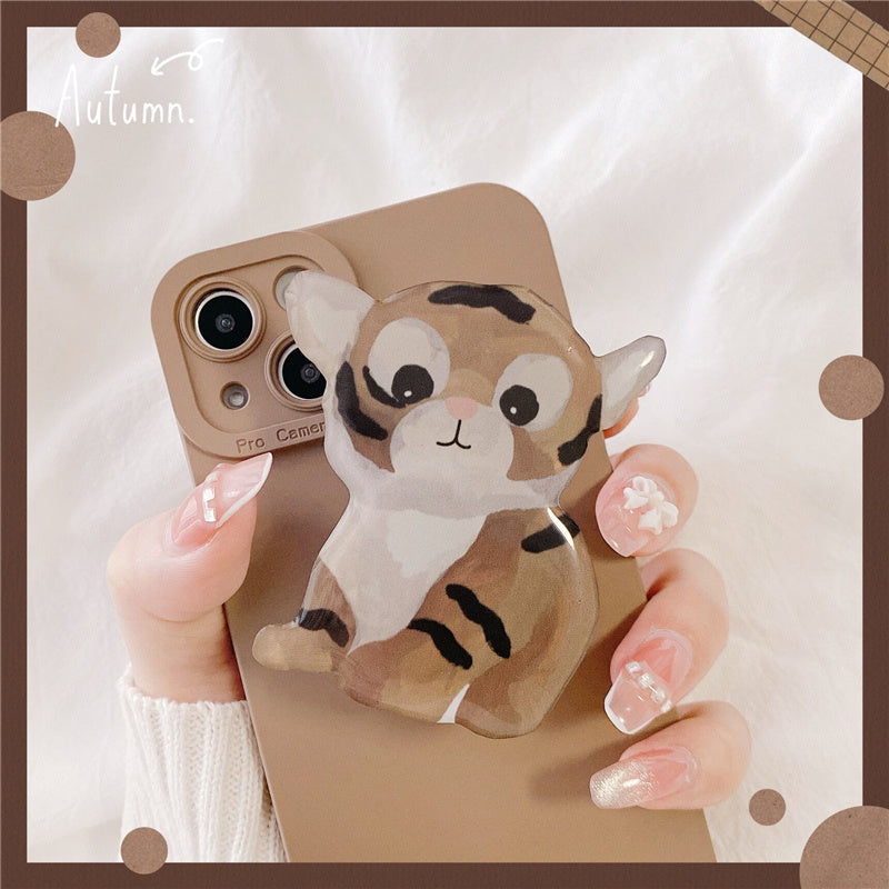 Oil Painting Tiger Mobile Phone Case Soft Cover