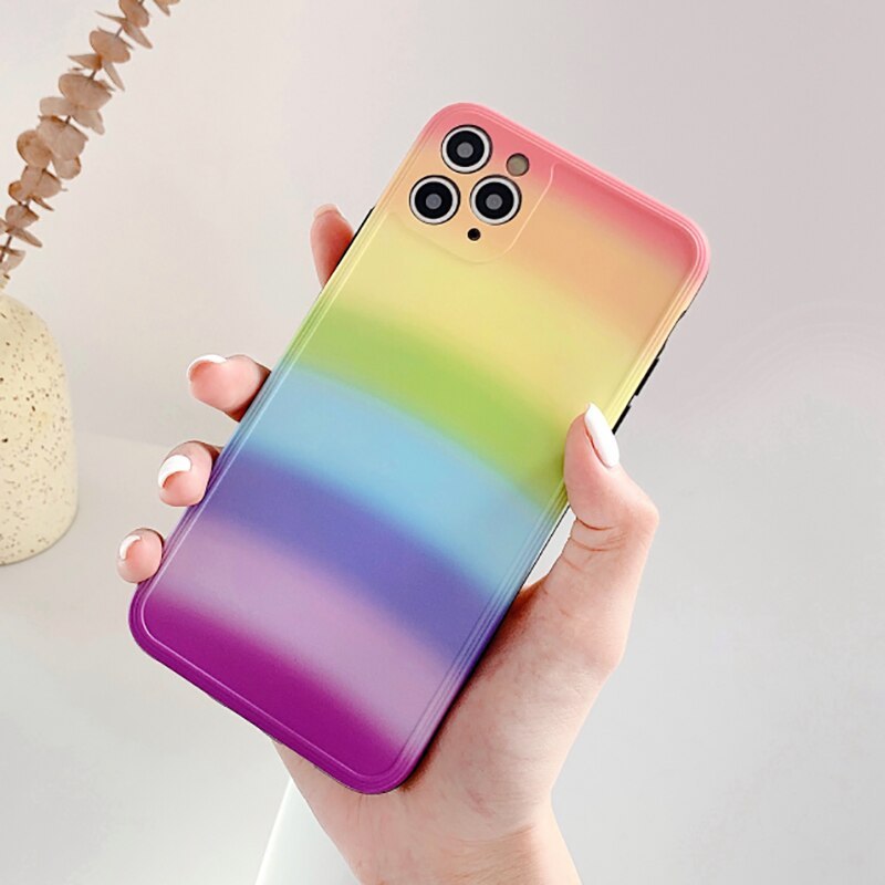 Rainbow line phone case