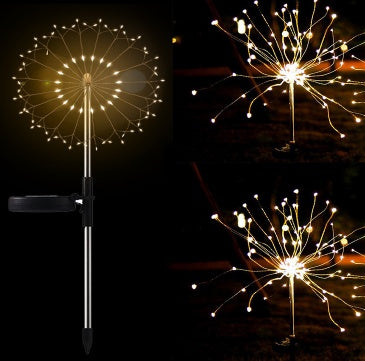 New Ground Plug Solar LED Fireworks Light