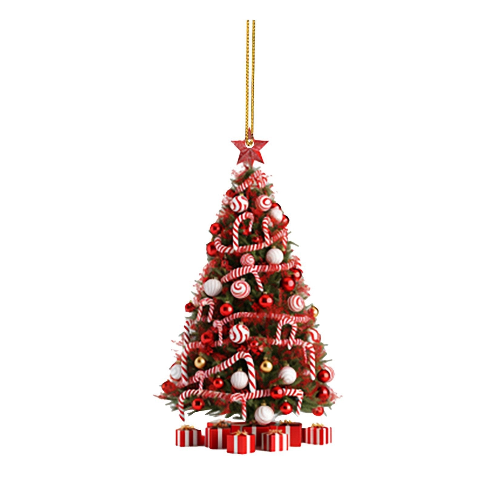 Christmas Tree Pendant Holiday Acrylic Flat Decorations