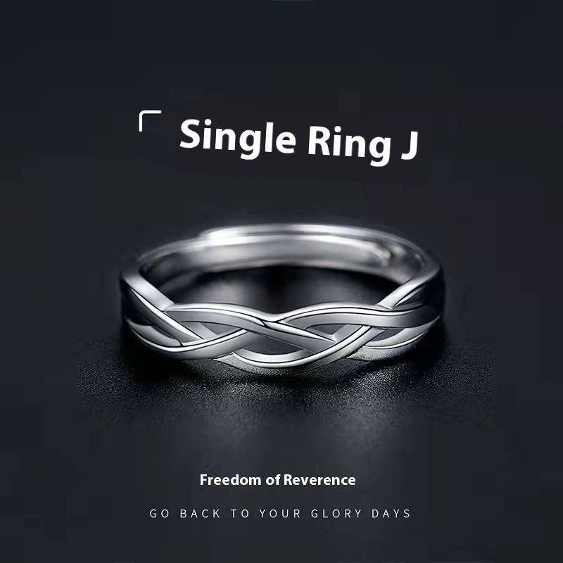 Hip Hop Men's Ring Retro Easy Matching Adjustable