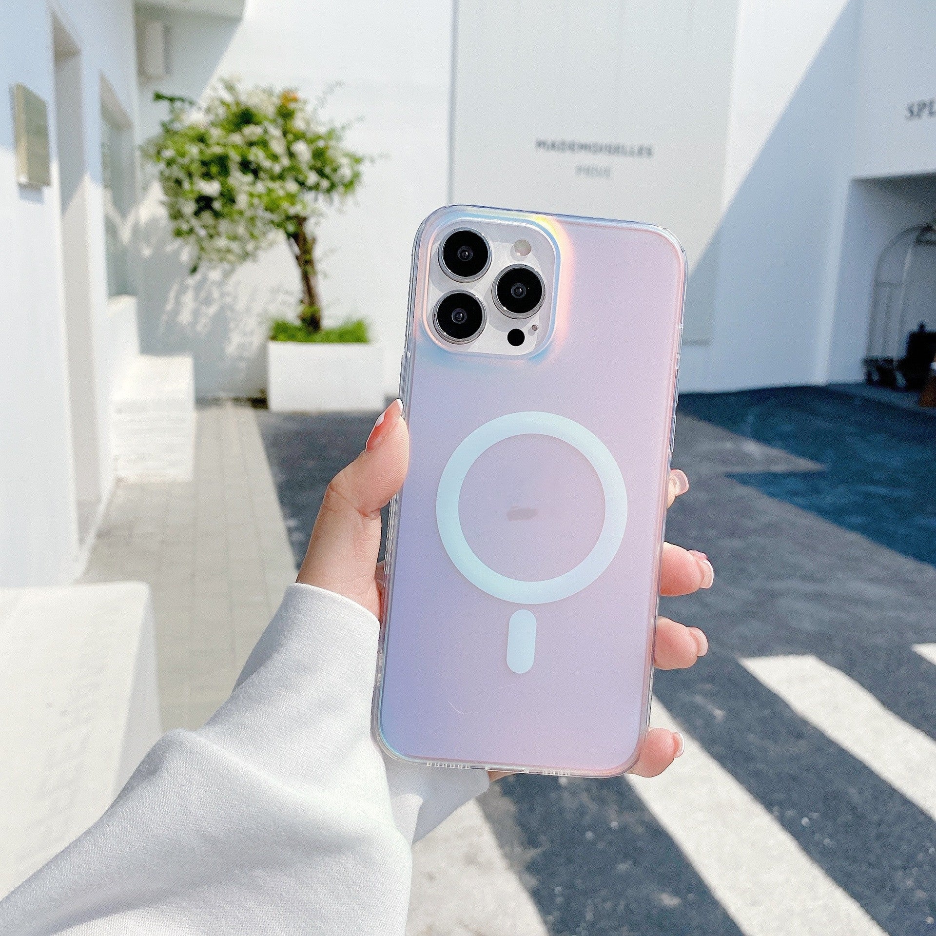 Transparent Frosted Magnetic Mobile Phone Case