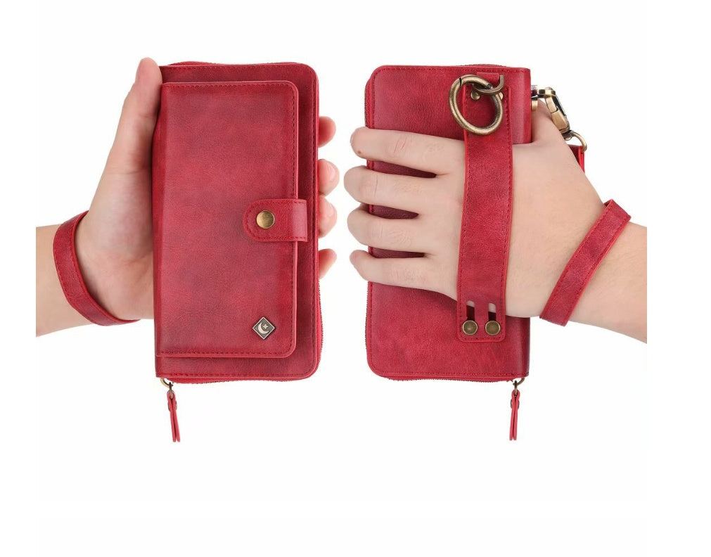 Multi-Function Zipper Wallet Phone Case with Car Mount Feature
