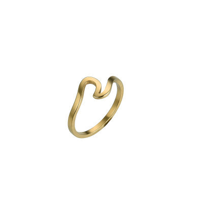 Simple Wavy Couple Ring