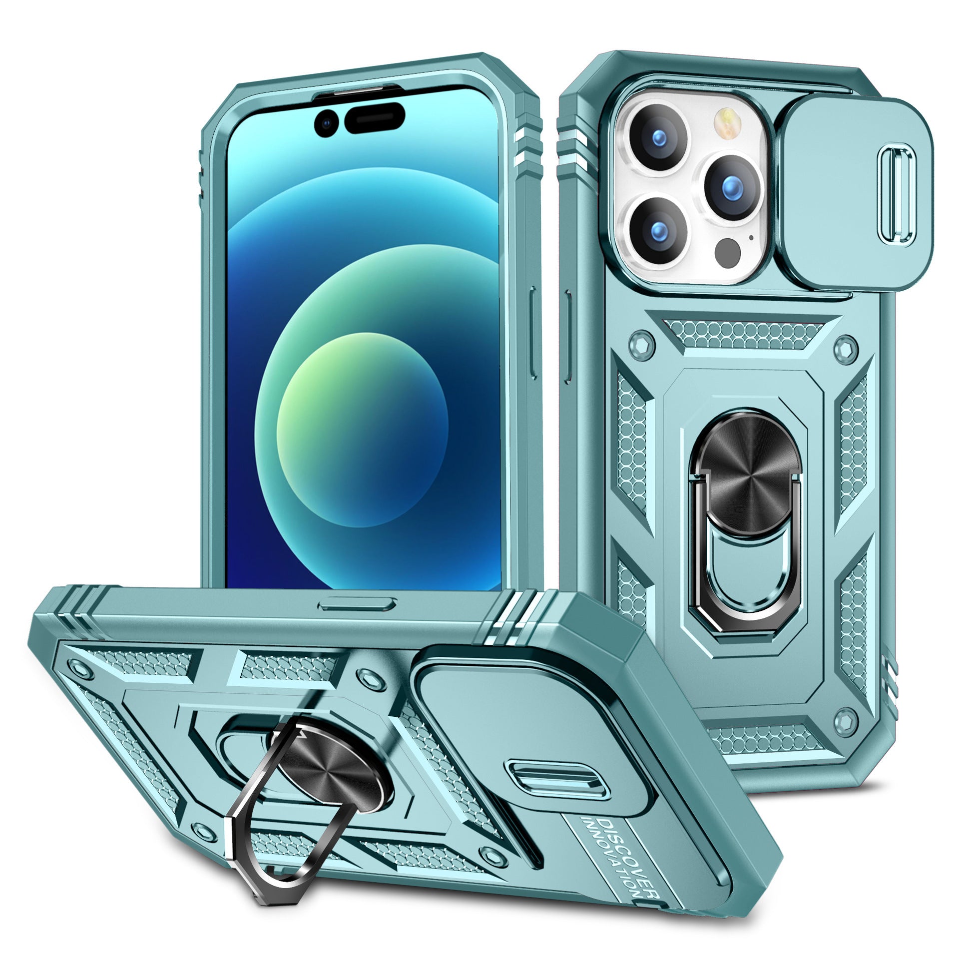 Fashion Simple Push Window Three In One Phone Case