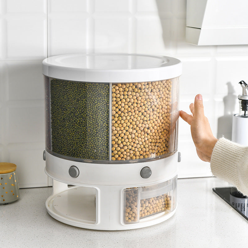 Rotatable Food Storage Box – Multi-Functional Grains Organizer