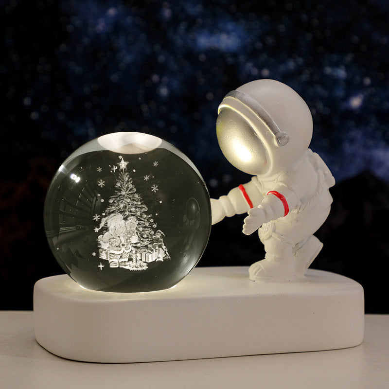 Galaxy Astronaut Crystal Ball Night Light