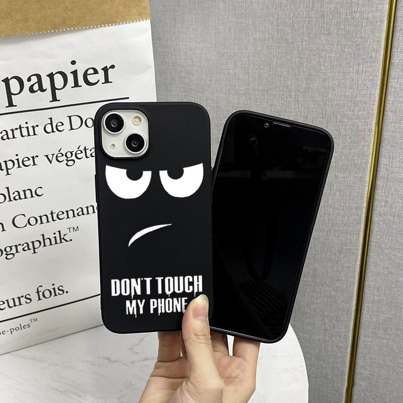 Matte Black Simple Silicone Phone Case