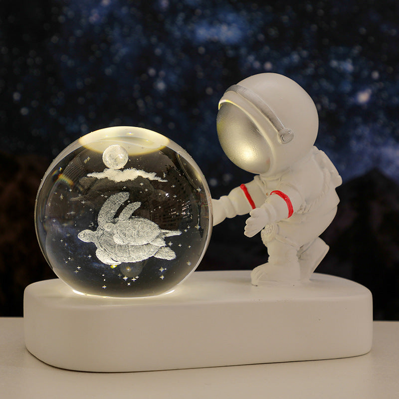 Galaxy Astronaut Crystal Ball Night Light