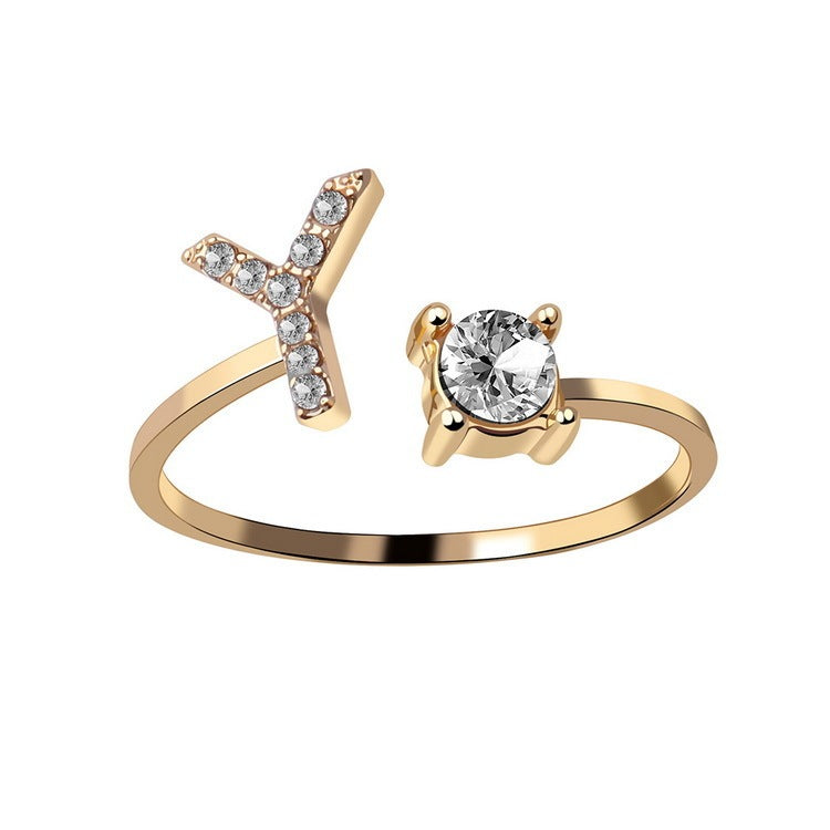 Adjustable Initial Ring – Elegant Women's Jewellery