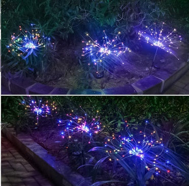 New Ground Plug Solar LED Fireworks Light