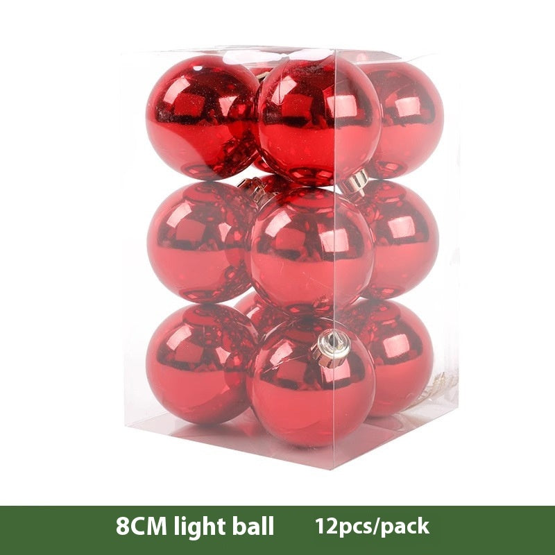 Christmas Decoration Red Ball Electroplating Plastic Christmas Tree