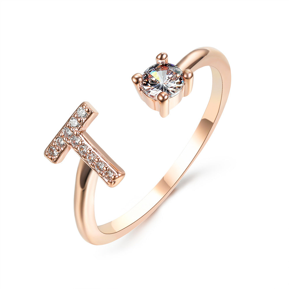 Adjustable Initial Ring – Elegant Women's Jewellery