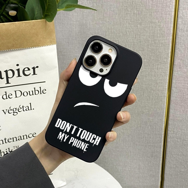 Matte Black Simple Silicone Phone Case