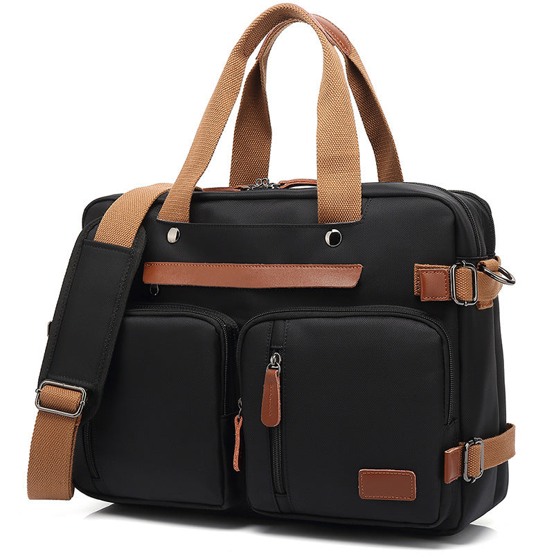 Men's Bag Multi-functional Backpack Handbag + Shoulder Bag